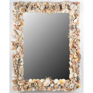 An Exceptional Mirror Decorated With Seashell Motifs. 20th Century.