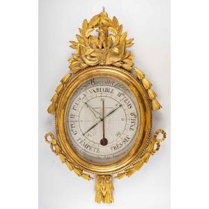 A Louis XVI Period (1774 - 1793) Barometer - Thermometer.