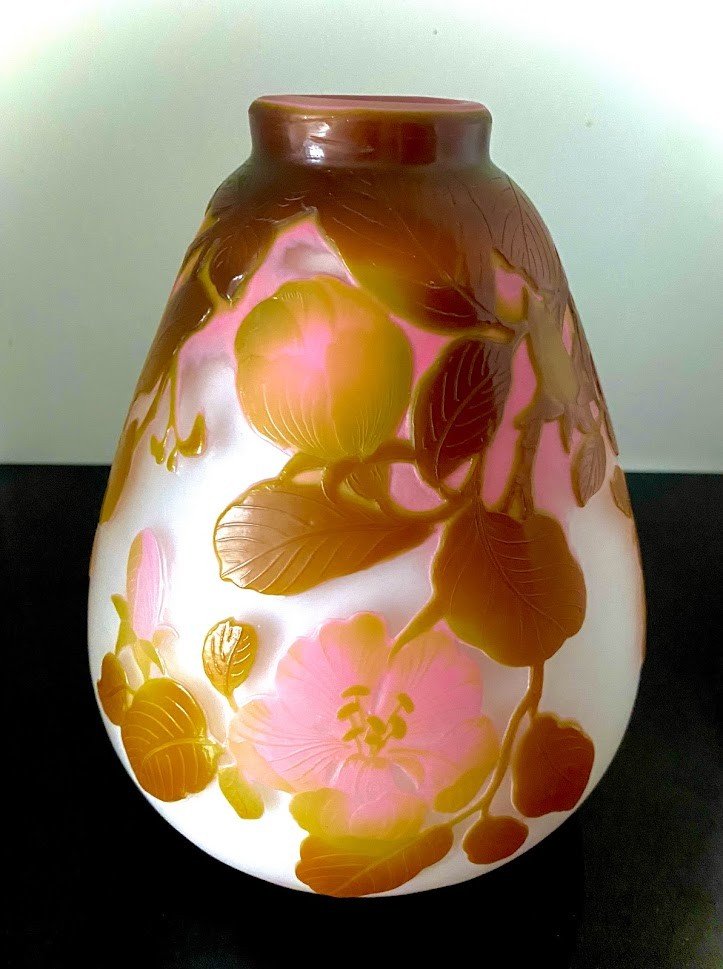 Vase Gallé Art Nouveau "Aux Magnolias"-photo-4