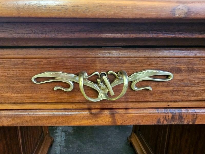 Louis Majorelle Bureau Art Nouveau "hémisphères"-photo-2