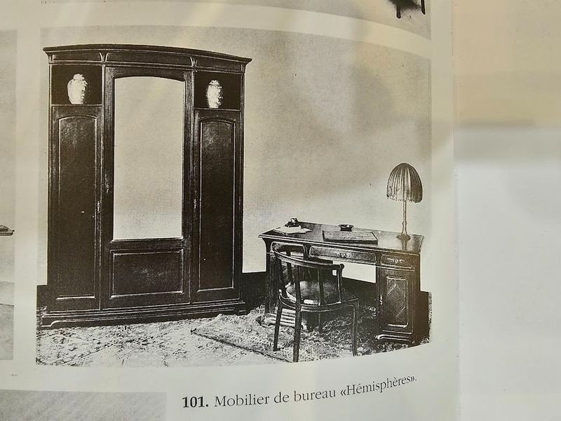 Louis Majorelle Bureau Art Nouveau "hémisphères"-photo-7