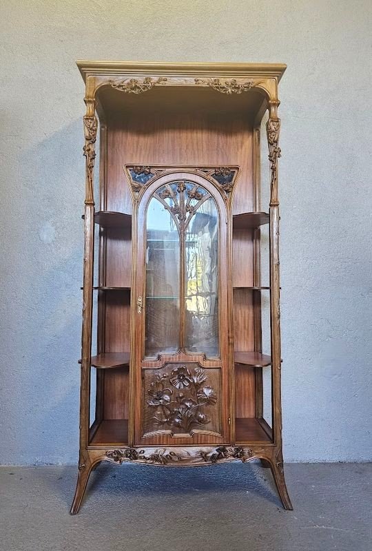 Louis Majorelle Vitrine Art Nouveau "clématites"