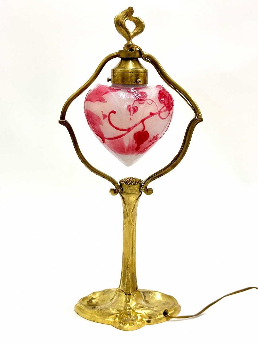 Lampe Muller Art Nouveau "Cœur De Marie"-photo-2