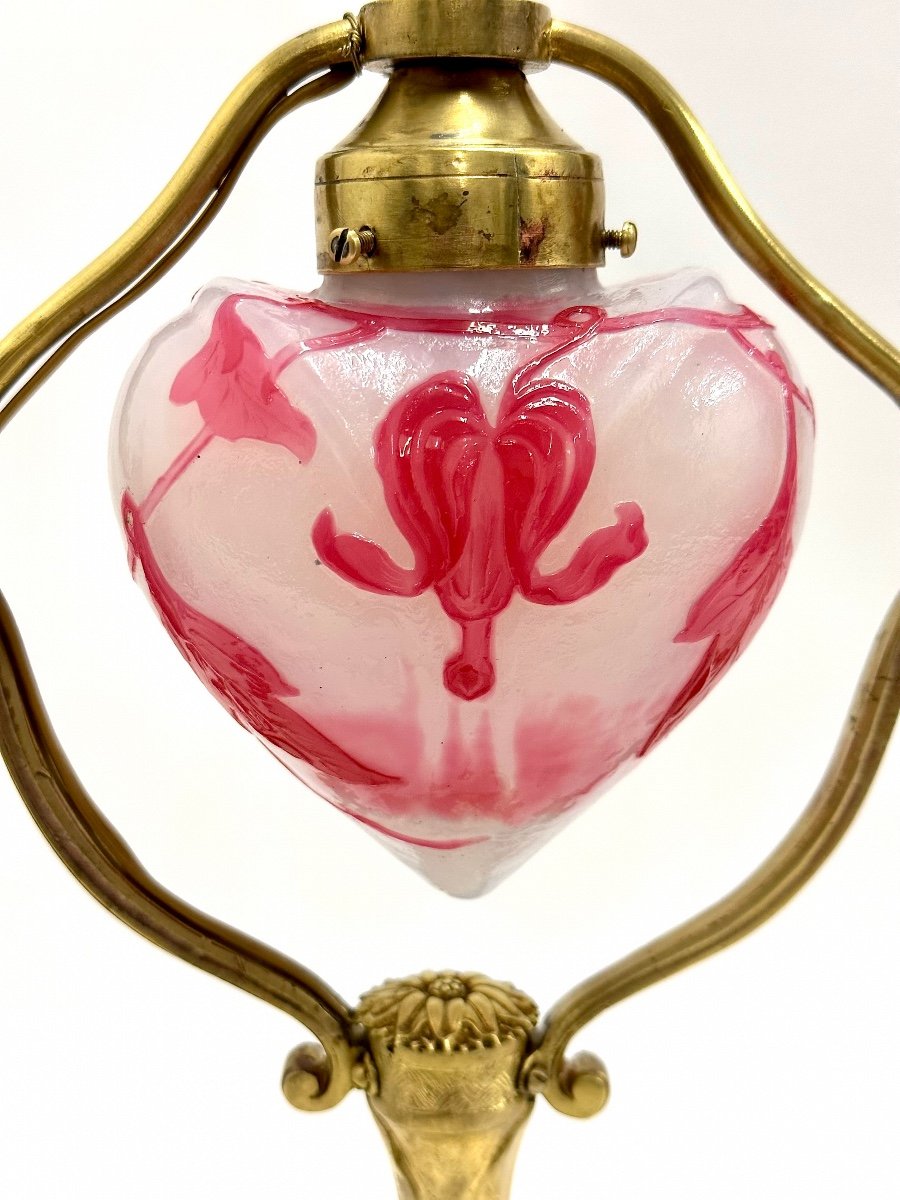 Lampe Muller Art Nouveau "Cœur De Marie"-photo-2