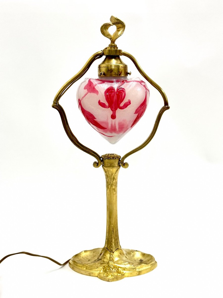 Lampe Muller Art Nouveau "Cœur De Marie"