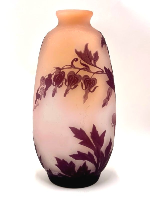 Emile Gallé Vase Art Nouveau  "Cœurs De Marie"-photo-2