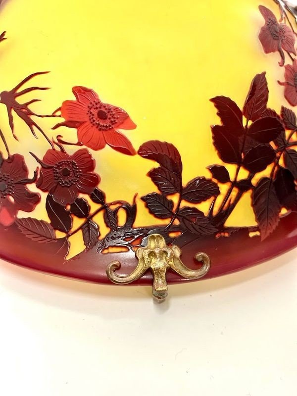 Emile Gallé Plafonnier "Aux Roses"-photo-3