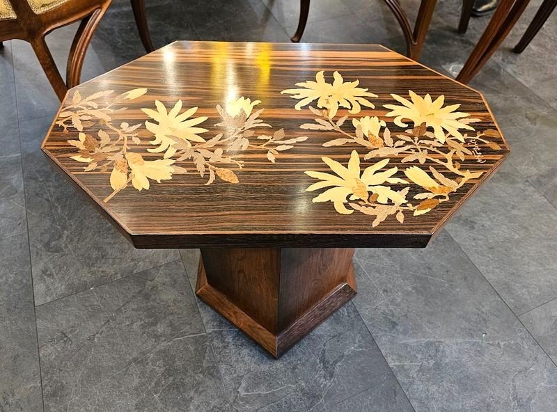 Emile Gallé Modernist Coffee Table “magnolias”