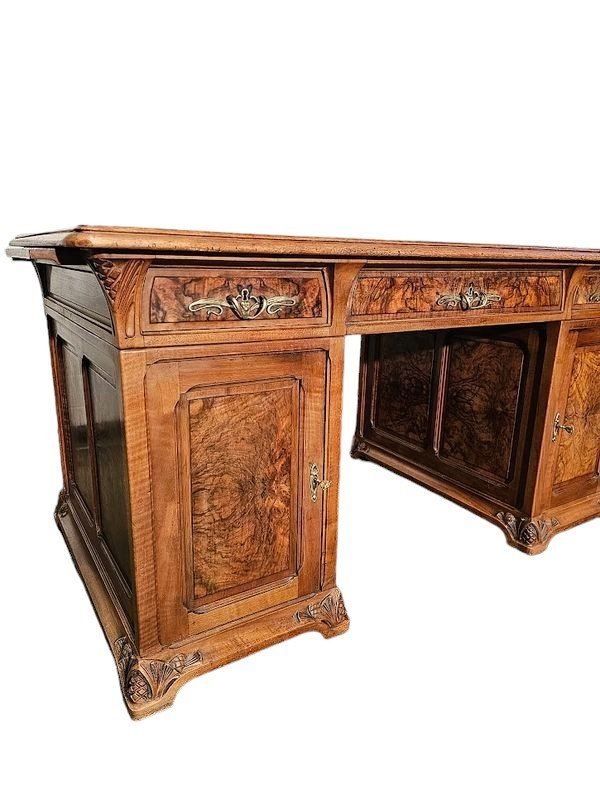 Majorelle Art Nouveau Desk “with Pine Cones”-photo-1