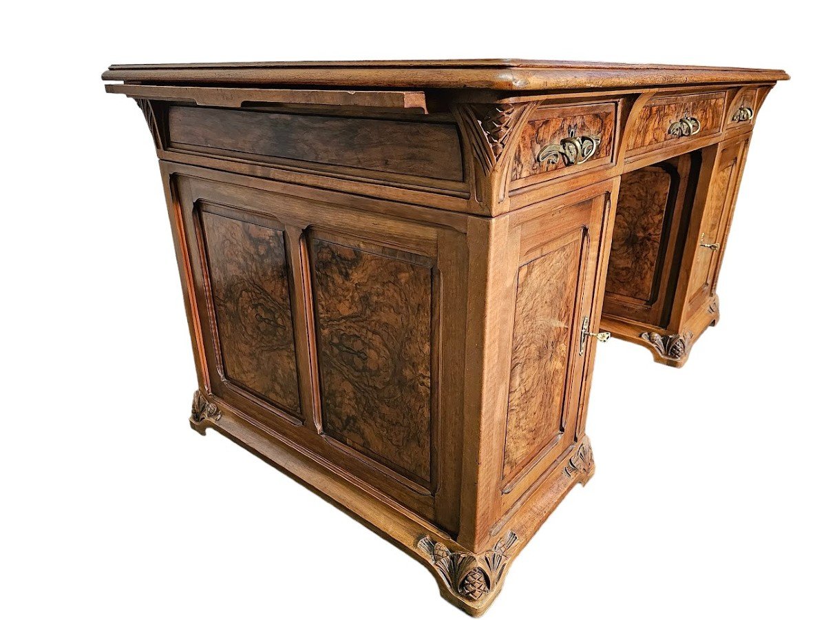 Majorelle Art Nouveau Desk “with Pine Cones”-photo-2