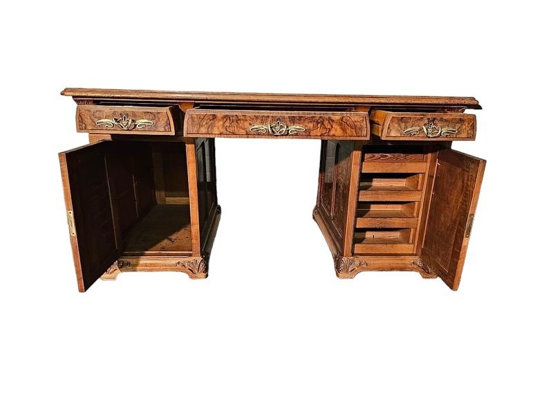 Majorelle Art Nouveau Desk “with Pine Cones”-photo-3