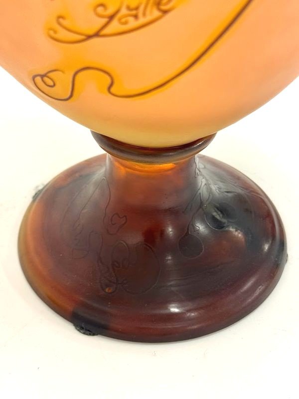 Emile Gallé Art Nouveau Vase "virgin Vine"-photo-2