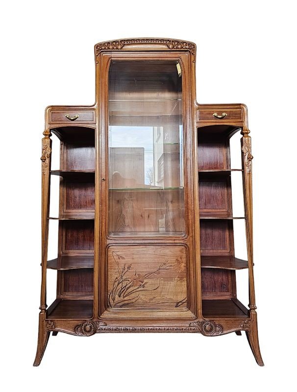 Louis Majorelle Vitrine Art nouveau "Aubépine"-photo-2
