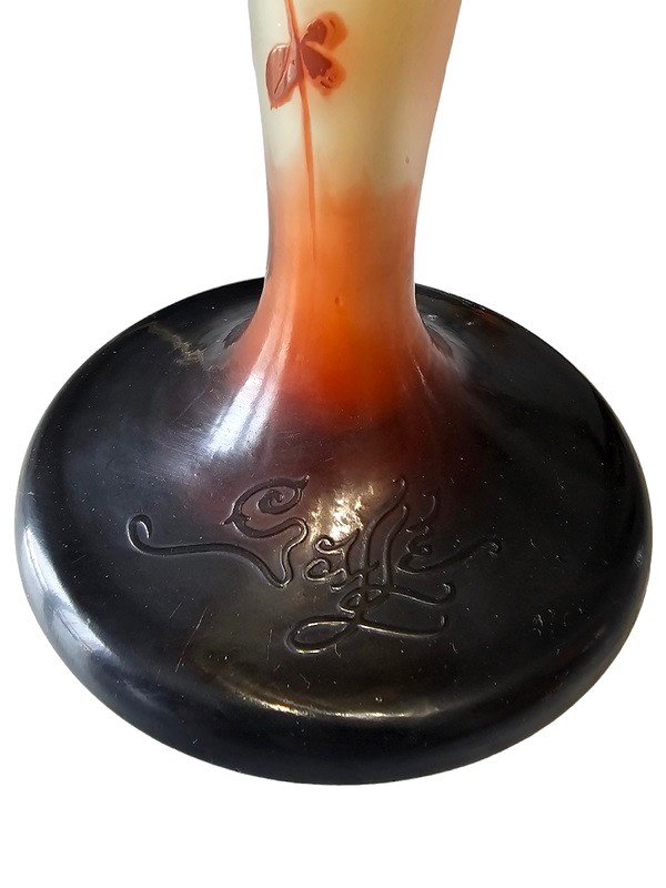 Emile Gallé Art Nouveau Mushroom Lamp "cherry Blossoms"-photo-2