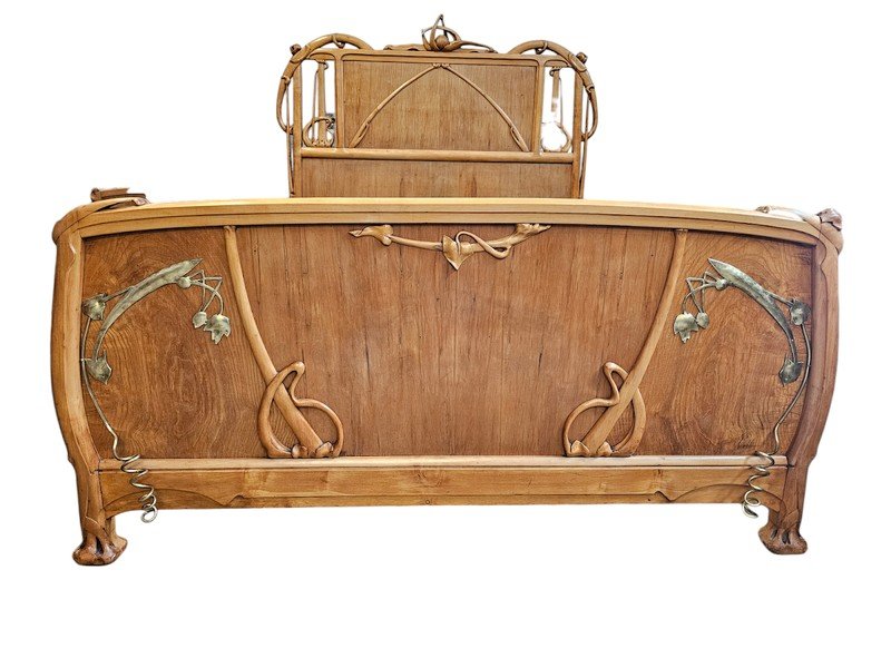 Louis Brouhot Chambre à Coucher Art Nouveau "Nénuphars"-photo-3