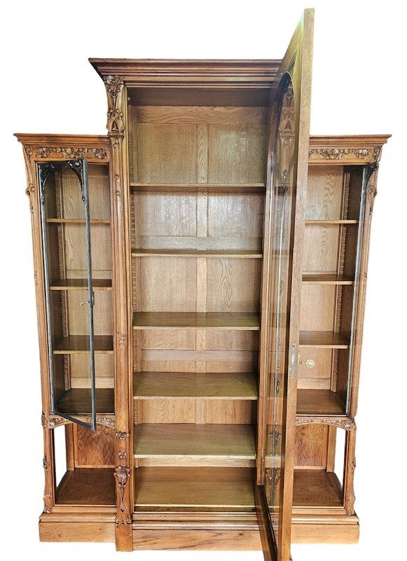 Louis Majorelle Art Nouveau Library "sagittarius"-photo-7