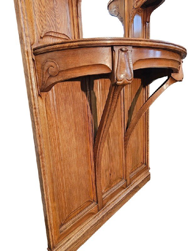 Art Nouveau Wall Console "tulips"-photo-3