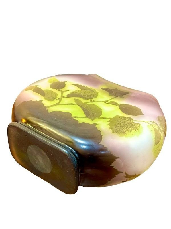 Emile Gallé Art Nouveau Vase "hazelnuts"-photo-3