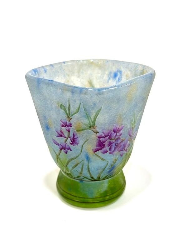 Daum Nancy Vase Art Nouveau "Bois Joli"-photo-2