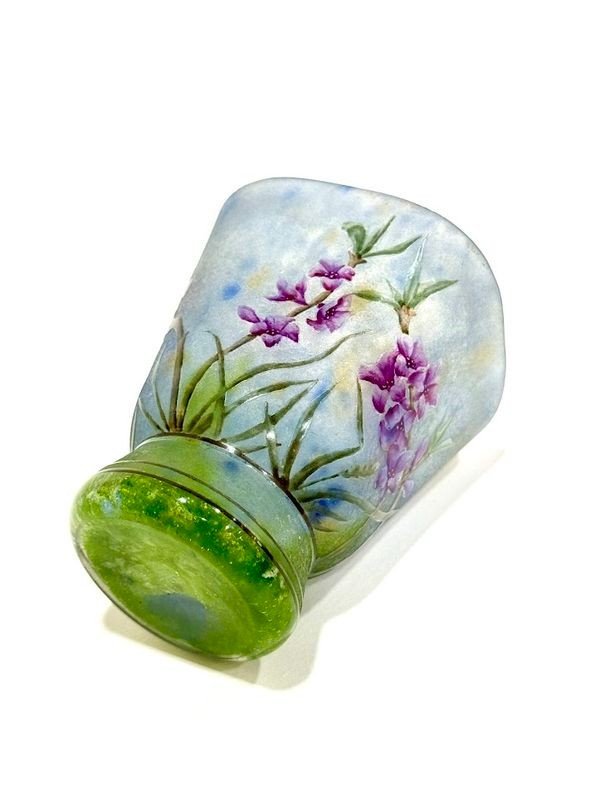 Daum Nancy Vase Art Nouveau "Bois Joli"-photo-4