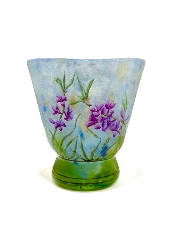 Daum Nancy Vase Art Nouveau "Bois Joli"-photo-1