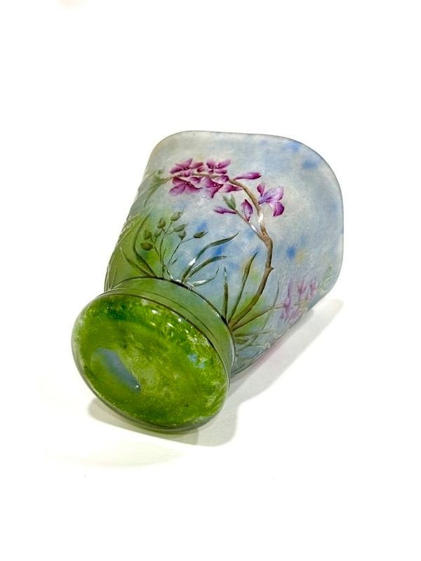 Daum Nancy Vase Art Nouveau "Bois Joli"-photo-2