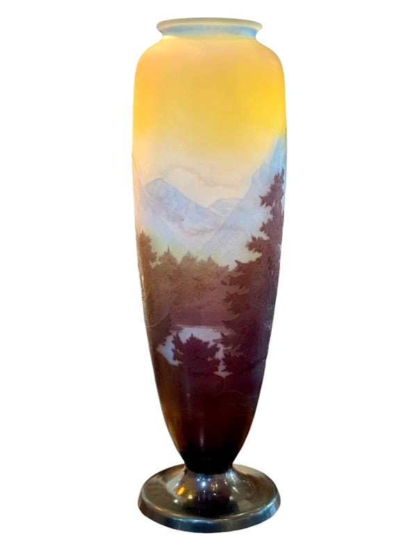 Emile Gallé Vase "alpine Landscape"-photo-3