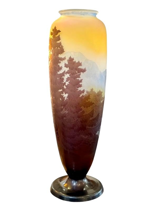 Emile Gallé Vase "alpine Landscape"-photo-4