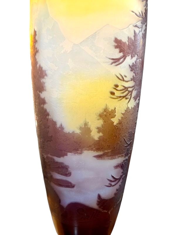 Emile Gallé Vase "alpine Landscape"-photo-4