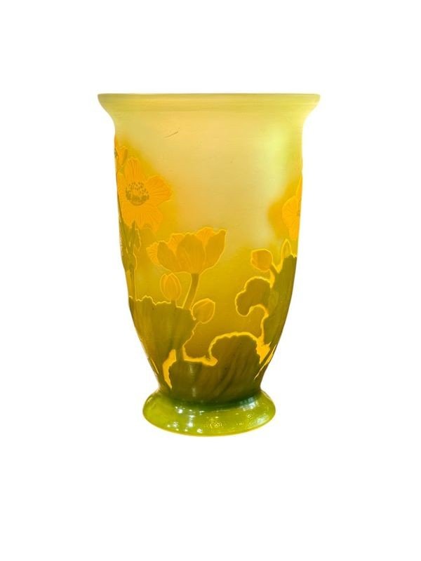 Emile Gallé Vase "meadow Buttercups"-photo-3