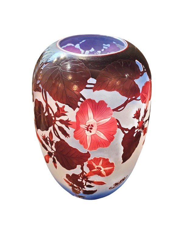 Emile Gallé Important Vase "volubilis"-photo-2