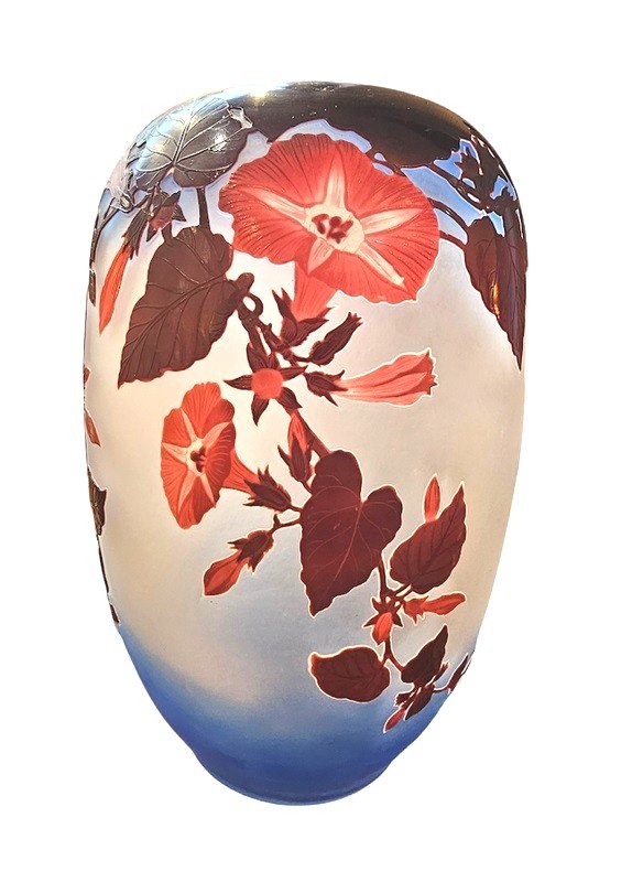 Emile Gallé Important Vase "volubilis"-photo-4