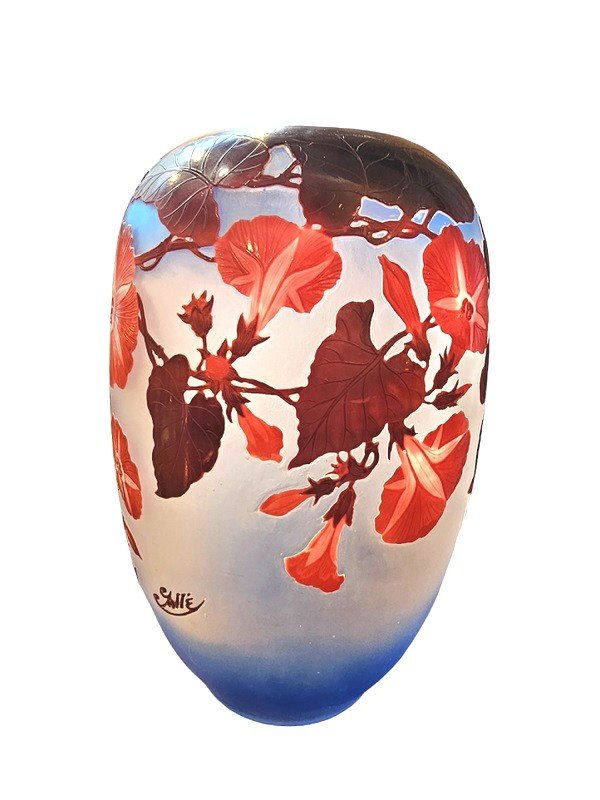 Emile Gallé Important Vase "volubilis"-photo-1