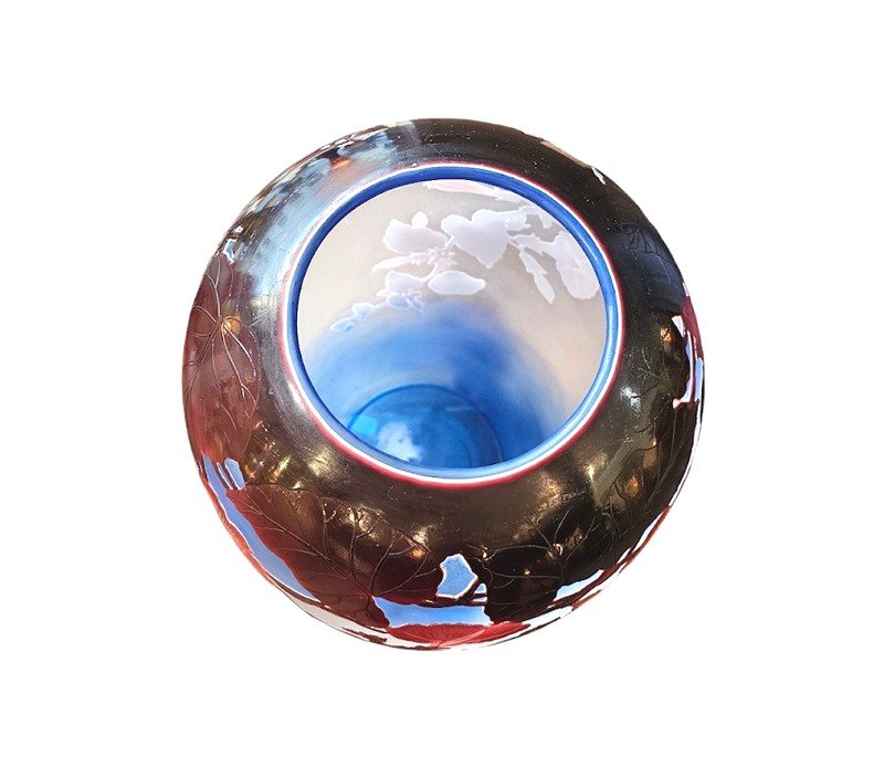 Emile Gallé Important Vase "volubilis"-photo-2