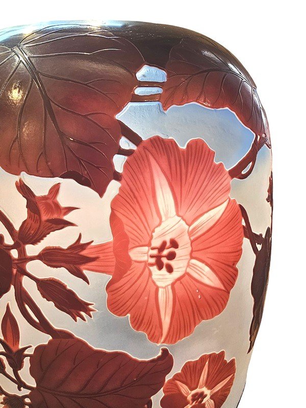 Emile Gallé Important Vase "volubilis"-photo-4