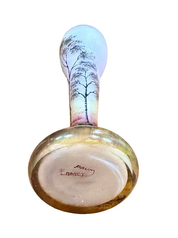 Daum Nancy Art Nouveau Vase "spring Landscape"-photo-4