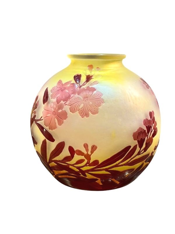 Emile Gallé Art Nouveau Vase "apple Blossoms"-photo-4