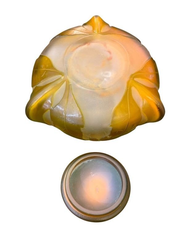 Emile Gallé Art Nouveau Inkwell "aux Ombelles"-photo-2