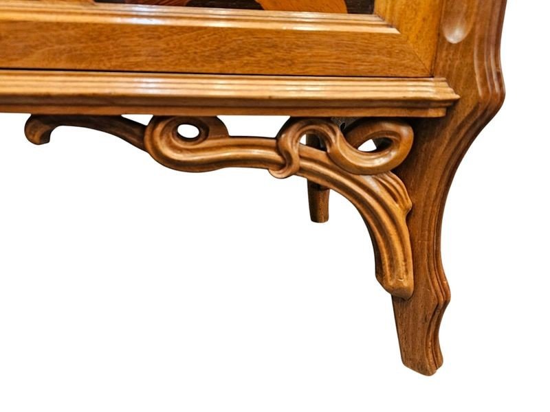 Emile Gallé Art Nouveau Display Case "clematis"-photo-4
