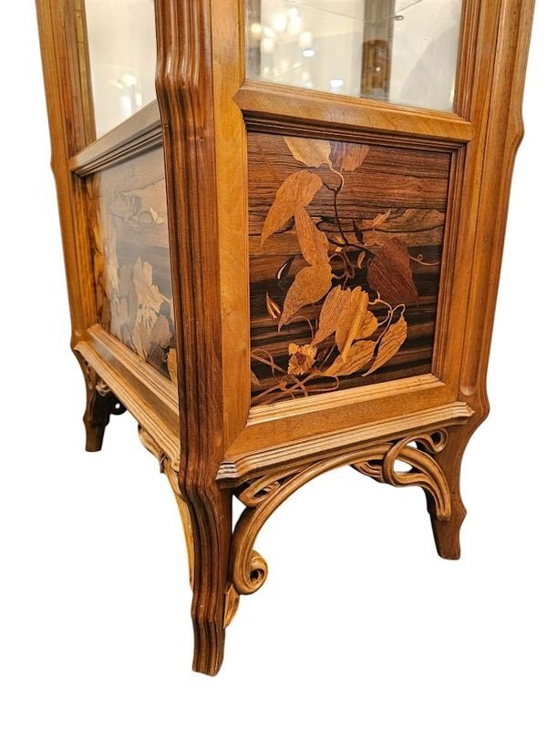 Emile Gallé Art Nouveau Display Case "clematis"-photo-5