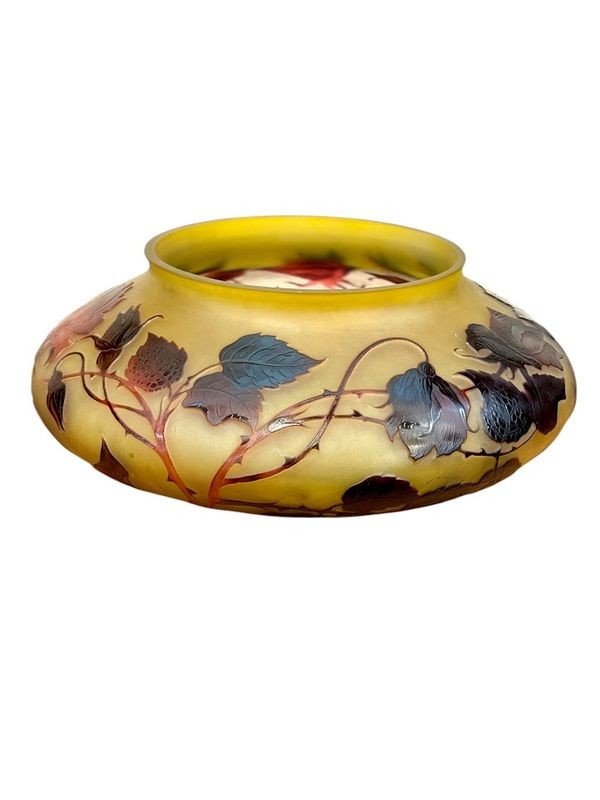 D'argental Vase toupie Art Nouveau "Aux Roses"-photo-2