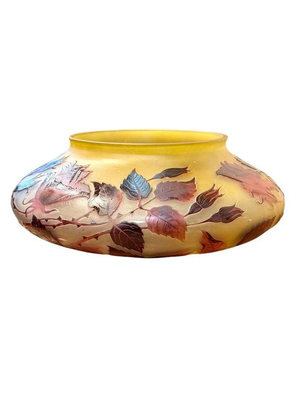 D'argental Vase toupie Art Nouveau "Aux Roses"-photo-4