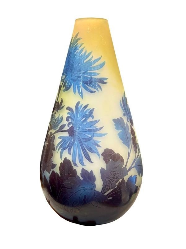 Emile Gallé Art Nouveau Vase "tokyo Chrysanthemums"-photo-2