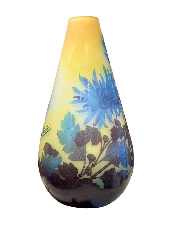 Emile Gallé Art Nouveau Vase "tokyo Chrysanthemums"-photo-1