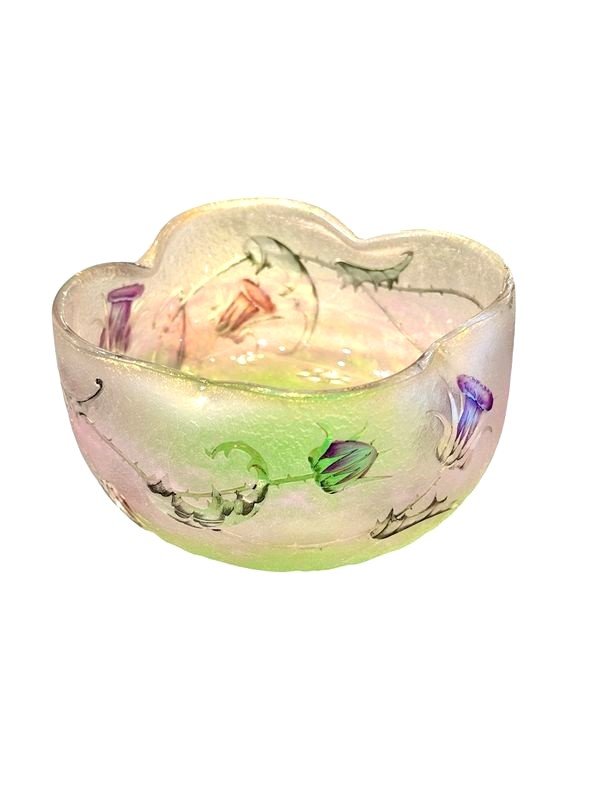 Coupe Daum Art Nouveau "Aux Chardons"-photo-3