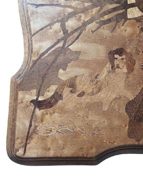 Emile Gallé Art Nouveau Chest "animated Winter Landscape"-photo-2