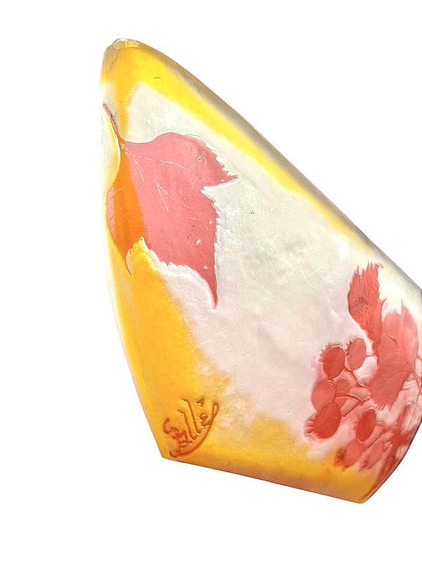Emile Gallé Art Nouveau Cup "with Gooseberries"-photo-2