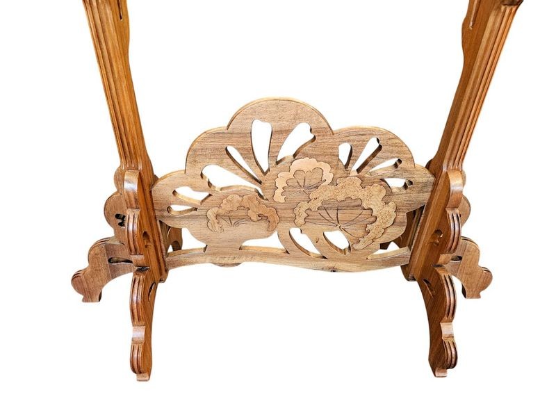 Emile Gallé Art Nouveau Pedestal Table "aux Ombelles"-photo-1
