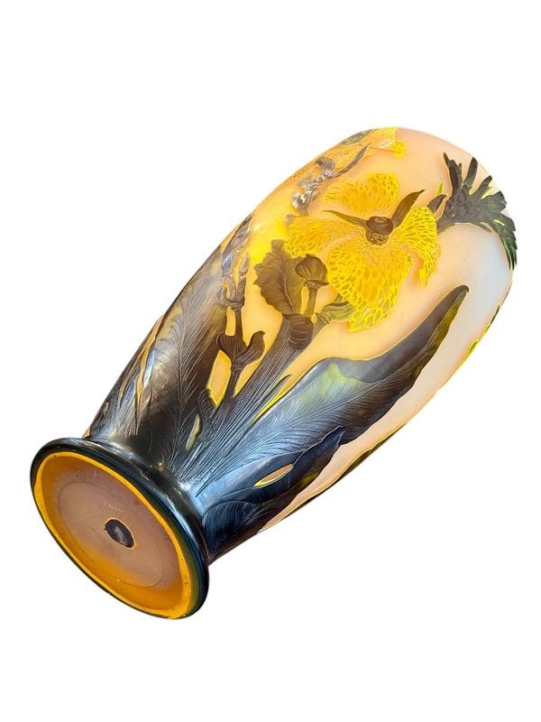 Emile Gallé Vase "with Cannas"-photo-3