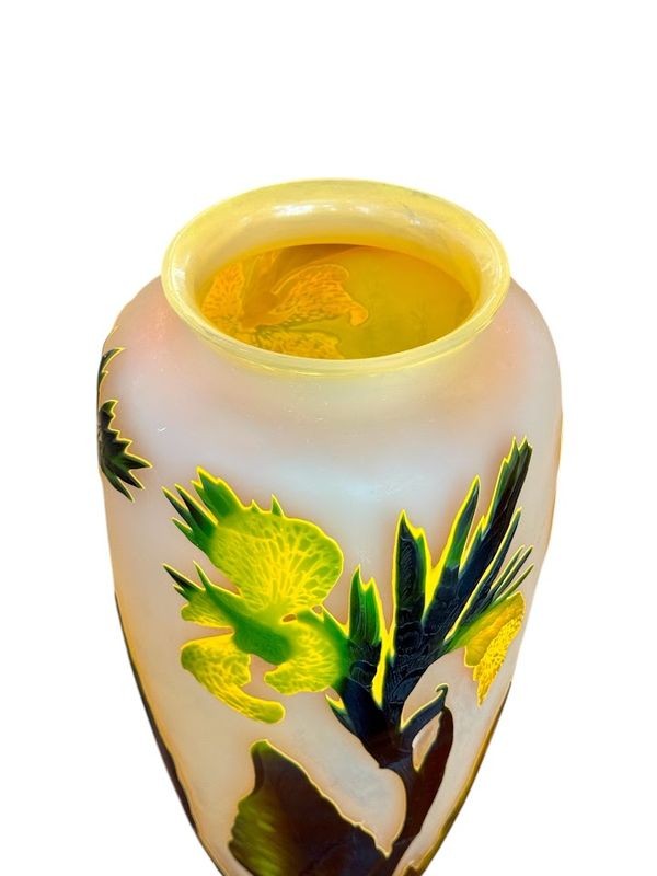 Emile Gallé Vase "with Cannas"-photo-2